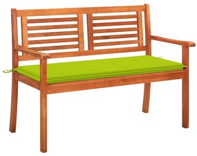 Banco de jardim 2 lugares c/ almofadão 120 cm eucalipto maciço