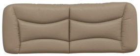 Almofadão de cabeceira 140 cm couro artificial cappuccino