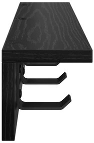 Cabideiro de Parede Carvalho preto 40 x 10.5 x 10.5 cm
