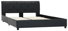 Estrutura de cama 120x200 cm couro artificial preto