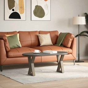 Pés para mesa de centro 2 peças aço natural 38x(42-43,3) cm aço