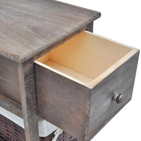 Mesa de cabeceira em madeira castanho