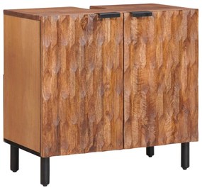 vidaXL Armário para Pia de Banheiro com porta Castanho 62 x 33 x 58 cm