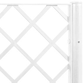 Vaso/floreira de jardim c/ treliça 160x40x142 cm PP branco