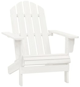 Cadeira de jardim Adirondack c/ otomano e mesa abeto branco