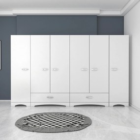 Roupeiro F4 – Branco – 243x181x47,6 cm