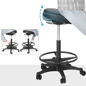 Banco de escritório 59,5-81 cm preto