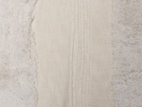 Manta decorativa em algodão branco 130 x 180 cm RAEBARELI Beliani