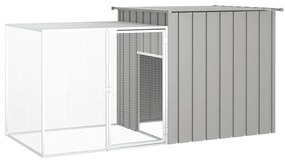 Gaiola p/ coelhos 200x91x100 cm aço galvanizado cinzento