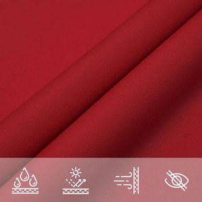 Para-sol estilo vela tecido oxford triangular 3x4x4 m vermelho