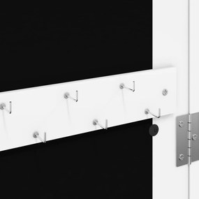 Móvel para joias de parede espelhado 30x8,5x106 cm branco