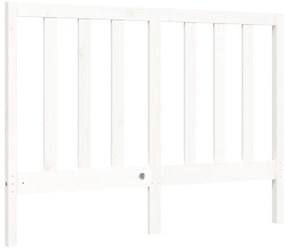 Cama sem colchão 140x200 cm madeira de pinho maciça branco