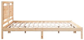 Cama extra longa sem colchão 200x220 cm madeira maciça