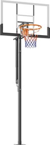 SPORTNOW Tabela de Basquetebol para Exterior Altura Ajustável 230-305 cm Aro Ø48 cm e Base Estável Preto | Aosom Portugal