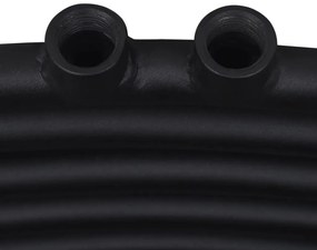 Aquecedor toalhas casa de banho curvo 480 x 480 mm preto