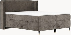 Cama divã em chenille artesanal com arrumação Segni, H4