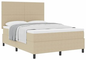 Cama Box Spring com Colchão Verde Claro Cinza 140x200 cm Tecido de Cor