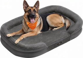 Cama ortopédica para cães 122 x 85 x 18 cm com bordas elevadas cinzento ardósia