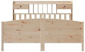 Cama com estante sem colchão 180x200 cm pinho maciço