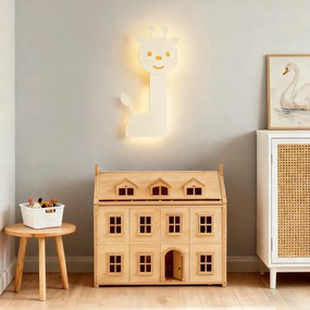 Candeeiro de parede infantil bege Incl. LED regulável em 3 níveis - Gigi a Girafa