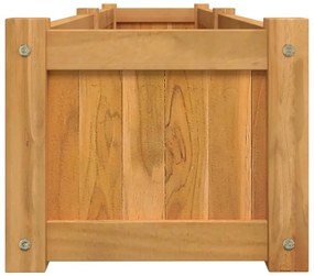 Canteiro elevado 150x30x25 cm madeira de teca maciça