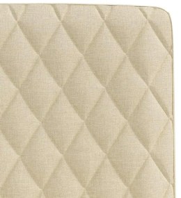Cadeiras de jantar 6 pcs tecido cor creme