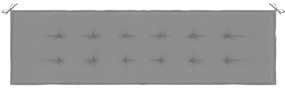 Almofadão p/ banco jardim 180x50x3 cm tecido oxford cinza