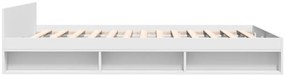 Estrutura de cama c/ gavetas 140x190cm derivados madeira branco