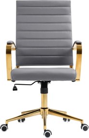 Cadeira de Escritório Havana Couro Sintético Cinzenta