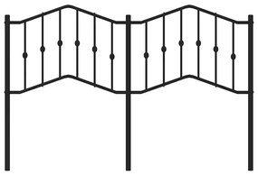 Cabeceira de cama 135 cm metal preto