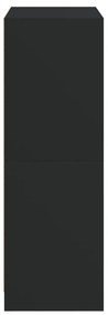 Armário alto c/ portas 68x37x109 cm derivados de madeira preto
