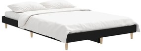 Estrutura de cama 120x190 cm derivados de madeira preto