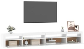 Móvel de TV Sophia com Luzes LED de 270cm - Branco - Design Moderno