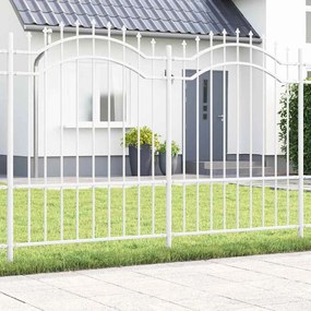 vidaXL Cerca para Jardim Branco 190 cm Aço com Revestimento em Pó