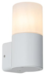 Candeeiro de parede moderno para exterior branco com abajur opala IP44 - Odense Moderno