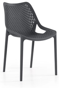 Cadeira Oxy s/ Braço Antracite Mr - conjunto com 4 unidades