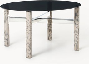 Mesa de jantar com tampo de vidro Sam, vários tamanhos