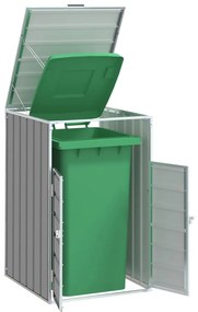 vidaXL Abrigo para caixote do lixo 72x81x115 cm aço cinzento