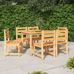 Conjunto de jantar para jardim 7 pcs madeira de teca maciça