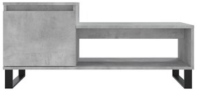 Mesa de centro 100x50x45 cm derivados madeira cinzento cimento