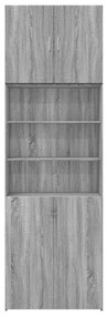 Armário alto 80x42,5x249 cm derivados de madeira cinza sonoma