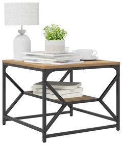 Mesa de Centro vidaXL com Prateleira em madeira de carvalho 51x50x40 c