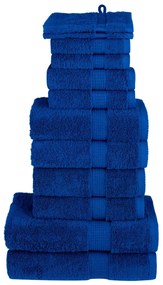 12pcs Conjunto toalhas banho premium SOLUND 600 gsm azul