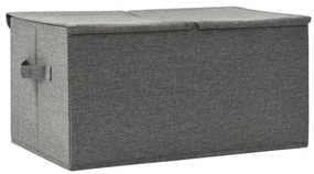Caixa de arrumação 50x30x25 cm tecido antracite