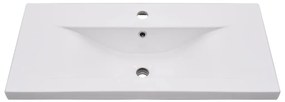 Lavatório embutido 81x39,5x18,5 cm cerâmica branco