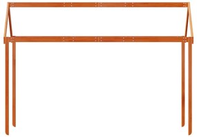 Telhado cama infantil 207x80,5x151,5 cm pinho castanho-mel