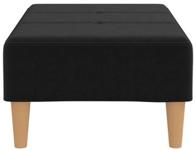Apoio de pés 78x56x32 cm tecido preto