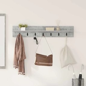 vidaXL Cabideiro de Parede Cinzento 100 x 10,5 x 18 cm