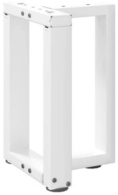 Pés para mesa de centro em forma de T, 2 peças, branco, 38x25x(42-43)