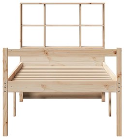 Cama com estante sem colchão 90x200 cm pinho maciço